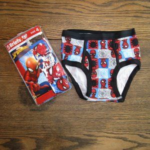 Spider-man boys 5 pack underwear briefs size 4